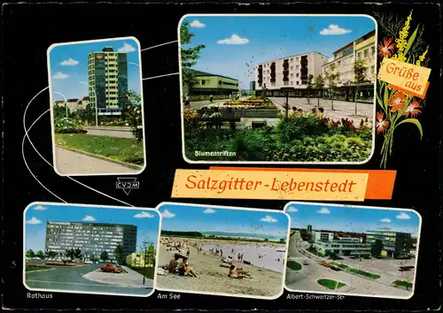 Ansichtskarte Lebenstedt-Salzgitter Am See, Albert Schweitzer Straße 1970