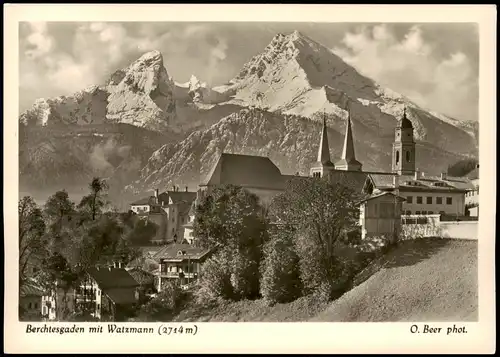 Ansichtskarte Berchtesgaden Watzmann - Stimmungsbild 1955