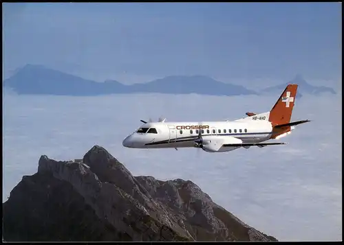 Ansichtskarte  Flugwesen Flugzeug Airplane CROSSAIR Saab Cityliner 2000
