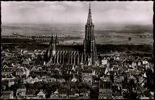 Ulm a. d. Donau Panorama-Ansicht Blick auf Stadt und Münster 1961