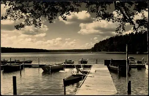 Ansichtskarte Neuglobsow-Stechlin Bootsverleih am Dagowsee / Stechlinsee 1960