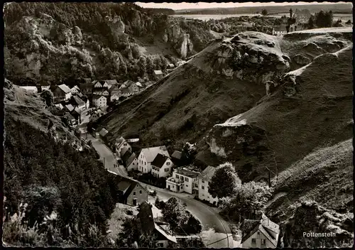 Pottenstein Panorama-Ansicht Talblick aus der Vogelschau-Perspektive 1963