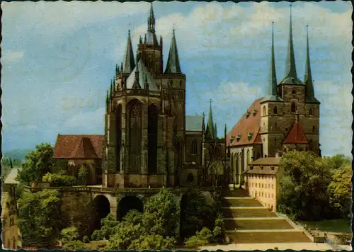 Ansichtskarte Erfurt Dom und Severi 1961