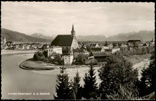 Ansichtskarte Laufen (Salzach) Oberndorf - Stadtblick 1958