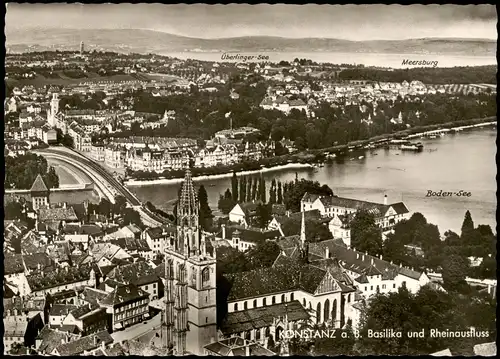Ansichtskarte Konstanz Luftbild mit Hinterland 1969