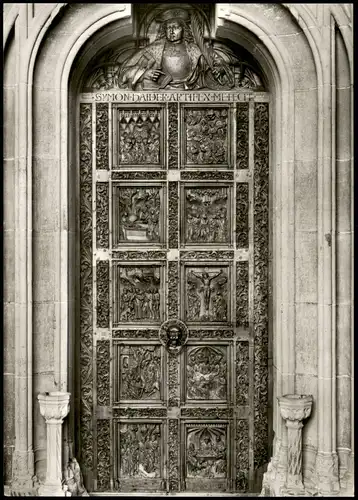 Ansichtskarte Konstanz Geschnitzte rechte Portalhälfte - Münster 1963