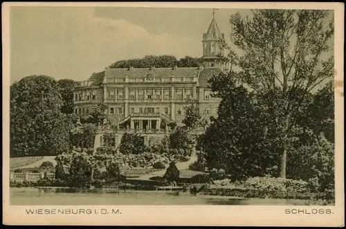 Ansichtskarte Wiesenburg/Mark Blick auf Schloß und Anlagen 1928