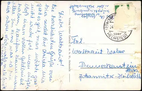 Ansichtskarte Helmstedt Albrechtsplatz, Zonengrenze MB 1968