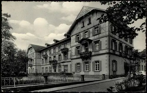 Ansichtskarte Bad Steben Partie am Kurhotel 1959