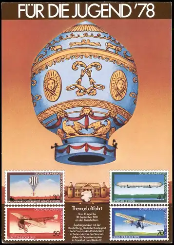 Ansichtskarte  Briefmarken-Ansichtskarte Thema Luftfahrt 1978