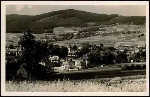 Ansichtskarte Oppach (Oberlausitz) Panorama-Ansicht zu DDR-Zeiten 1958