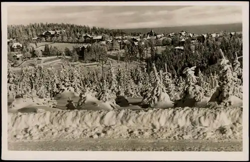 Ansichtskarte Oberhof (Thüringen) Stadt im Winter 1952