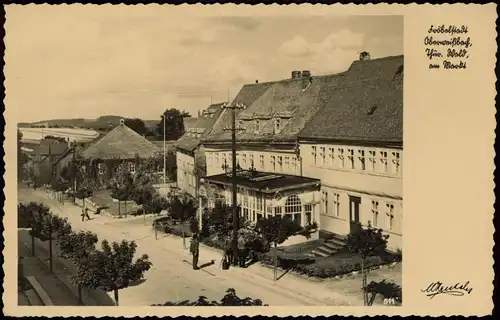 Ansichtskarte Oberweißbach Marktplatz, Gasthof 1952