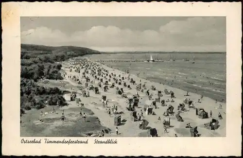 Ansichtskarte Timmendorfer Strand Strandpartie 1952