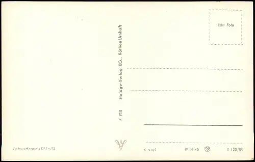 Ansichtskarte Köthen ,,Altdeutscher Hof" bei Nacht 1959