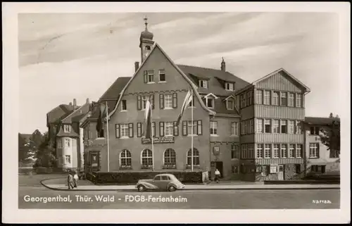 Georgenthal (Thüringen) Erholungsheim FDGB-Ferienheim Straßen  DDR AK 1953