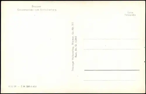 Ansichtskarte Bautzen Budyšin Gesamtansicht vom Broitschenberg 1960