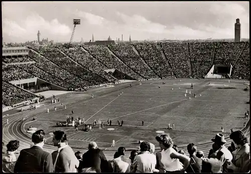 Leipzig Stadion der Hundertausend Sport Veranstaltung DDR AK 1959
