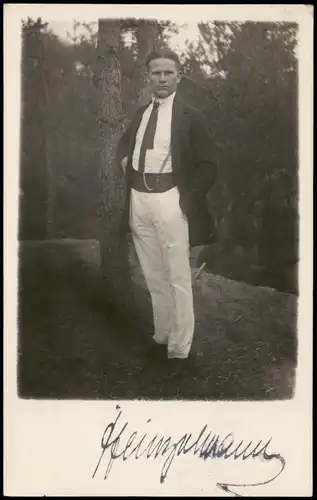 Menschen / Soziales Leben - Männer Mann in feiner Kleidung 1922 Privatfoto