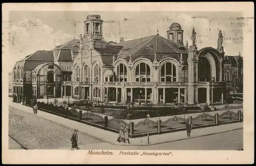 Ansichtskarte Mannheim Rosengarten - Festhalle 1921