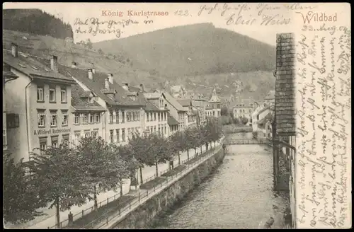 Ansichtskarte Bad Wildbad König Karlstraße 1904