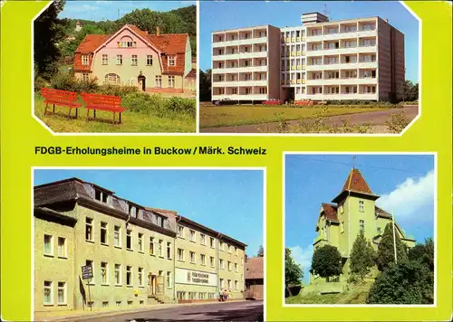 Buckow (Märkische Schweiz) "Märkische Schweiz", "Theodor  "Bergschlößchen 1983