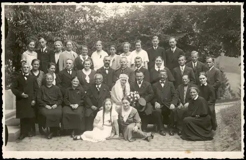 Hochzeit - Gruppenfotos Zeitgeschichte Mode 1936 Privatfoto Foto
