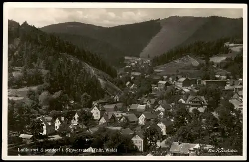 Ansichtskarte Sitzendorf Blick auf die Stadt 1936