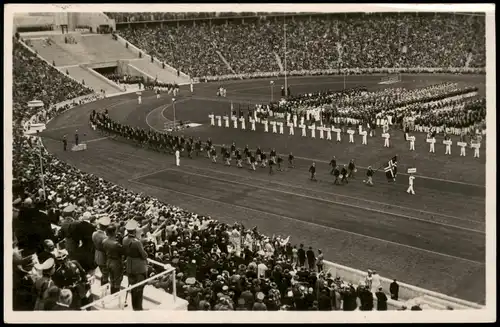Ansichtskarte Berlin Olympiastadion Eröffnungsfeier Norwegen 1936