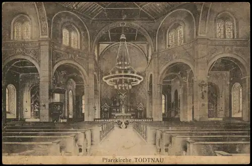 Ansichtskarte Todtnau Pfarrkirche - Innen 1922