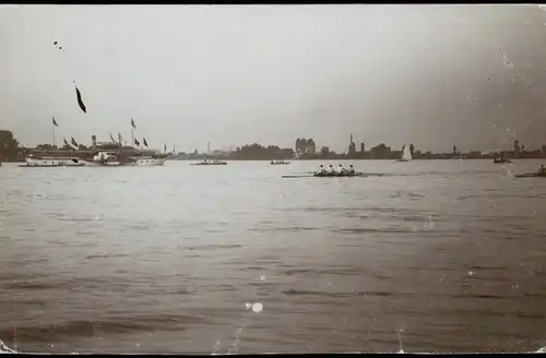 Ansichtskarte Mainz Mainzer Regatta nach Ludwigshafen - Dampfer 1910