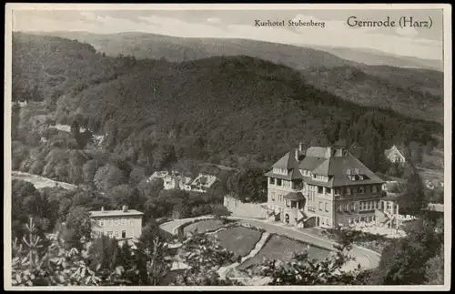 Gernrode-Quedlinburg Kurhotel Stubenberg Panorama-Ansicht Harz 1920