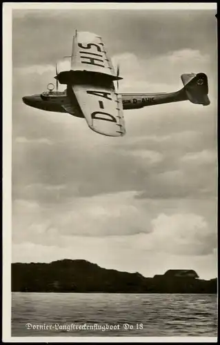 Ansichtskarte  Dornier-Langſtreckenflugboot Do 18 Flugzeuge - Airplane 1937