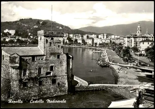 Rapallo Castello Medioevale Schloss Chateau, Panorama Blick 1960