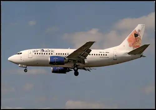 Ansichtskarte  Flugwesen Flugzeug Airliner der Air Baltic 2000