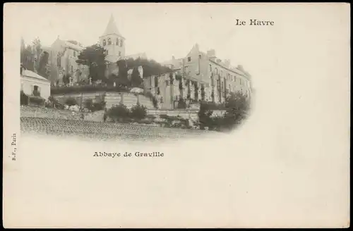 CPA Le Havre Abbaye de Graville 1906