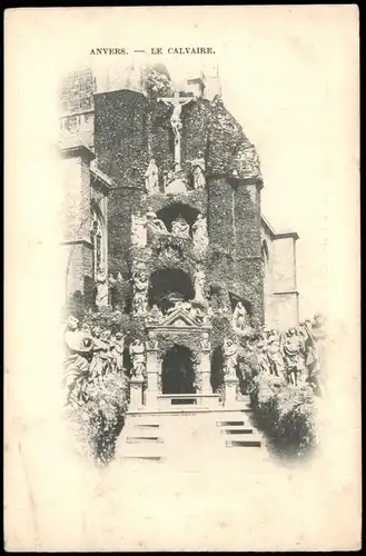 Postkaart Antwerpen Anvers LE CALVAIRE. 1908