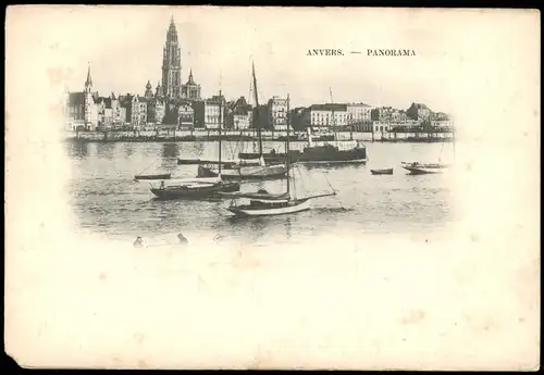 Postkaart Antwerpen Anvers Hafen - Segelboote 1906