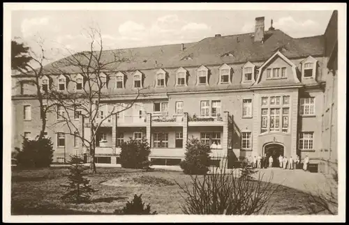 Ansichtskarte Friedberg (Hessen) Bürgerhospital - Rückseite 1932