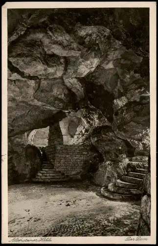 Altenstein Bad Liebenstein Höhle 1927  gel. Bahnpost-Stempel Lichtenfels