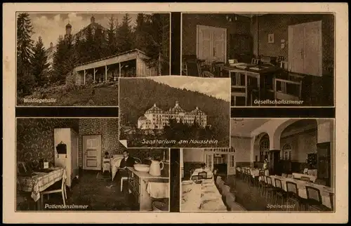 Ansichtskarte Deggendorf Hausstein Sanatorium mit Innenansichten 1926