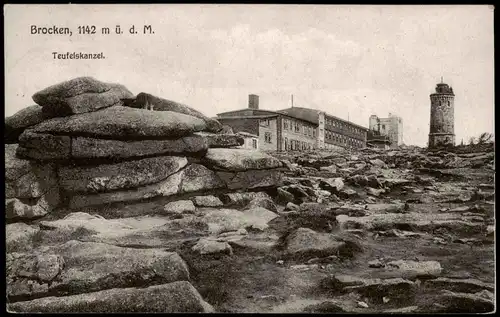 Ansichtskarte Ilsenburg (Harz) Brocken - Teufelskanzel 1925
