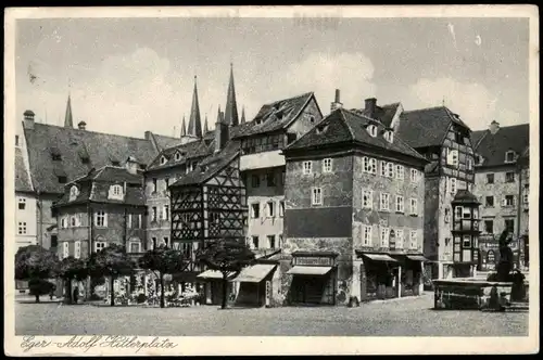 Postcard Eger Cheb Marktplatz 1932