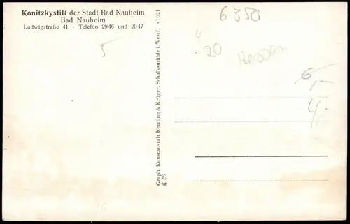 Ansichtskarte Bad Nauheim Konitzkystift der Stadt Bad Nauheim 1932
