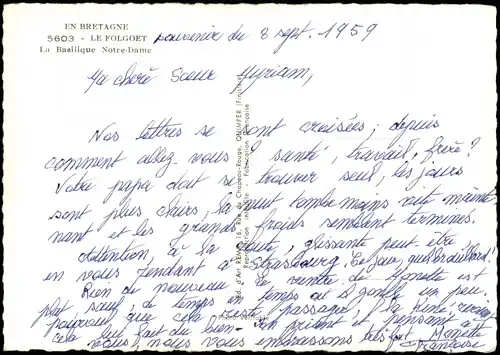 CPA Le Folgoët La Basilique Notre-Dame 1959