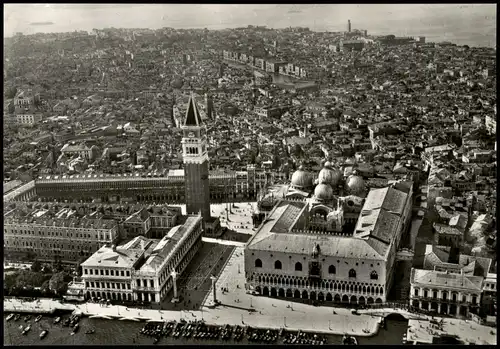 Venedig Venezia Luftbild Bacino di S. Marco visto dall' aereo 1960