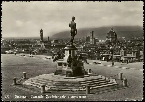 Cartoline Florenz Firenze Piazzale Michelangelo e panorama 1955