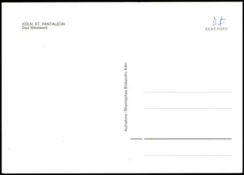 Ansichtskarte Köln St. Pantaleon-Kirche Das Westwerk Innenansicht 1960