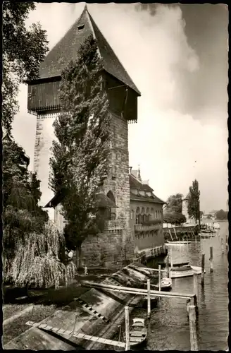 Ansichtskarte Konstanz Partie am Rheintor Rheintor-Turm 1960