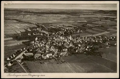 Ansichtskarte Hirrlingen Luftbild 1940  gel. FELDPOST WK2